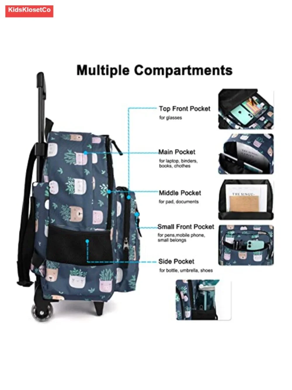 N/A rolling backpack